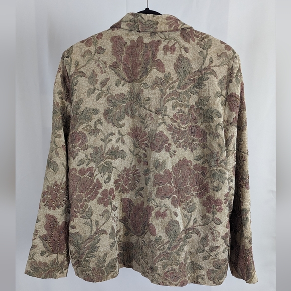 Vintage Alfred Dunner floral beaded tapestry jacket - Picture 10 of 10